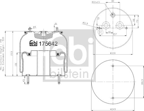 Febi Bilstein 175642 - Metallipalje, ilmajousitus inparts.fi