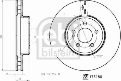 Febi Bilstein 175180 - Jarrulevy inparts.fi