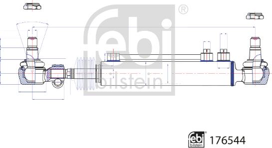 Febi Bilstein 176544 - Työsylinteri, ohjaustehostin inparts.fi