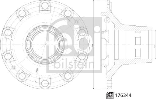 Febi Bilstein 176344 - Pyörän napa inparts.fi