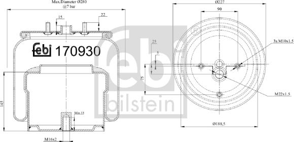 Febi Bilstein 170930 - Metallipalje, ilmajousitus inparts.fi