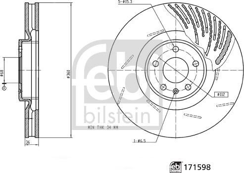 Febi Bilstein 171598 - Jarrulevy inparts.fi