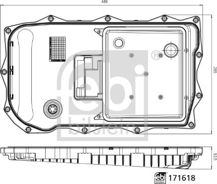 Febi Bilstein 171618 - Hydrauliikkasuodatin, automaattivaihteisto inparts.fi