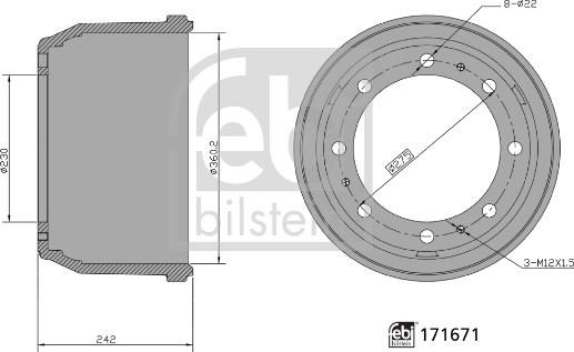 Febi Bilstein 171671 - Jarrurumpu inparts.fi