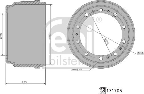 Febi Bilstein 171705 - Jarrurumpu inparts.fi