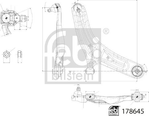 Febi Bilstein 178645 - Tukivarsi, pyöräntuenta inparts.fi