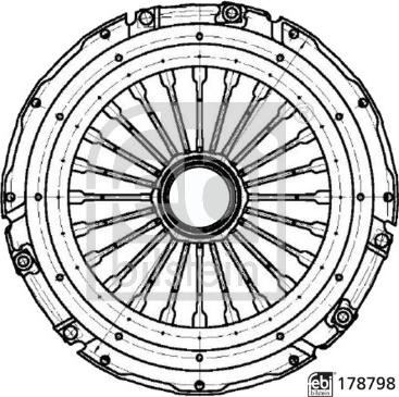 Febi Bilstein 178798 - Kytkimen painelevy inparts.fi