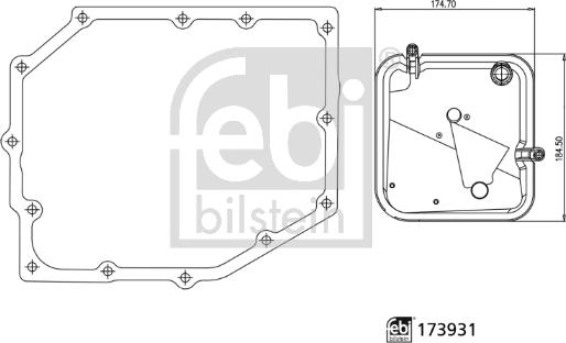 Febi Bilstein 173931 - Hydrauliikkasuodatin, automaattivaihteisto inparts.fi