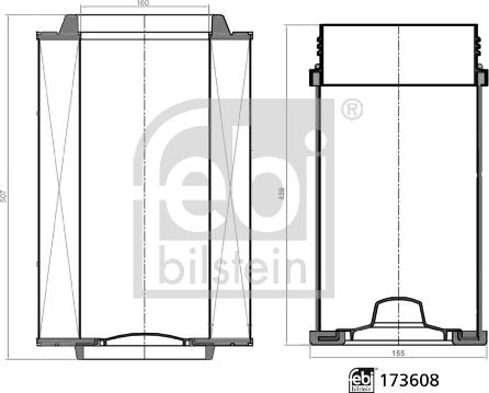 Febi Bilstein 173608 - Ilmansuodatinsarja inparts.fi