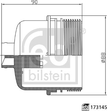 Febi Bilstein 173145 - Kansi, öljysuodatinpesä inparts.fi