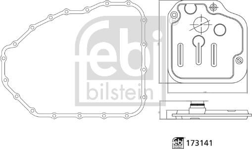 Febi Bilstein 173141 - Hydrauliikkasuodatin, automaattivaihteisto inparts.fi