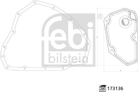 Febi Bilstein 173136 - Hydrauliikkasuodatin, automaattivaihteisto inparts.fi