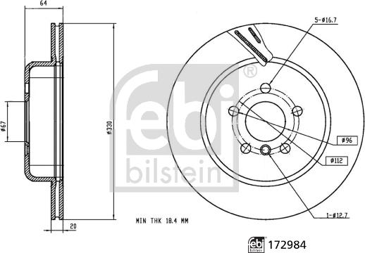 Febi Bilstein 172984 - Jarrulevy inparts.fi