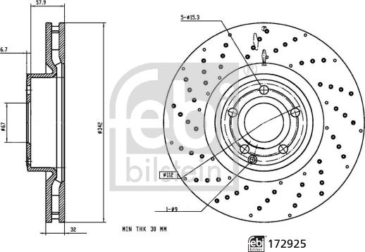 Febi Bilstein 172925 - Jarrulevy inparts.fi