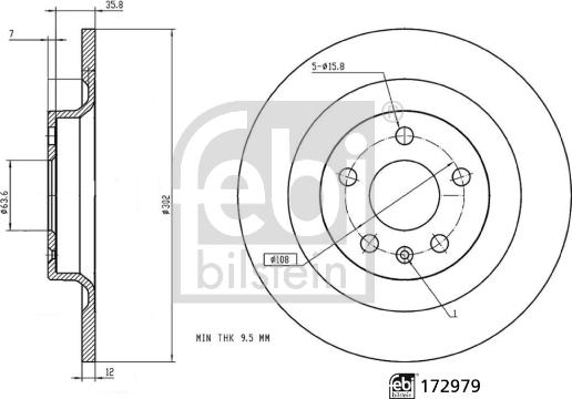 Febi Bilstein 172979 - Jarrulevy inparts.fi