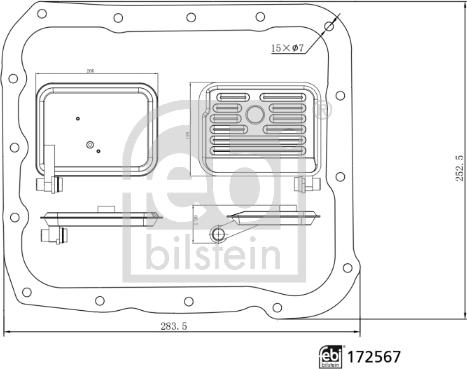 Febi Bilstein 172567 - Hydrauliikkasuodatin, automaattivaihteisto inparts.fi