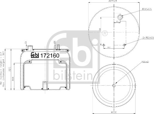 Febi Bilstein 172160 - Metallipalje, ilmajousitus inparts.fi