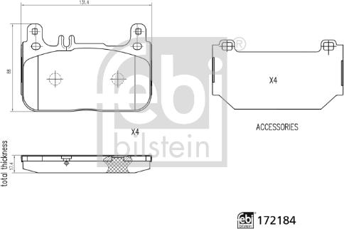 Febi Bilstein 172184 - Jarrupala, levyjarru inparts.fi