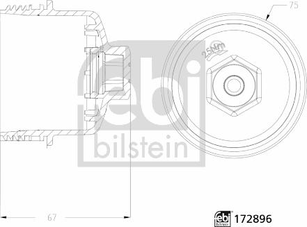 Febi Bilstein 172896 - Kansi, öljysuodatinpesä inparts.fi