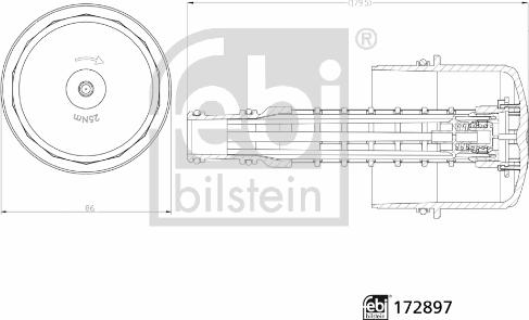 Febi Bilstein 172897 - Kansi, öljysuodatinpesä inparts.fi