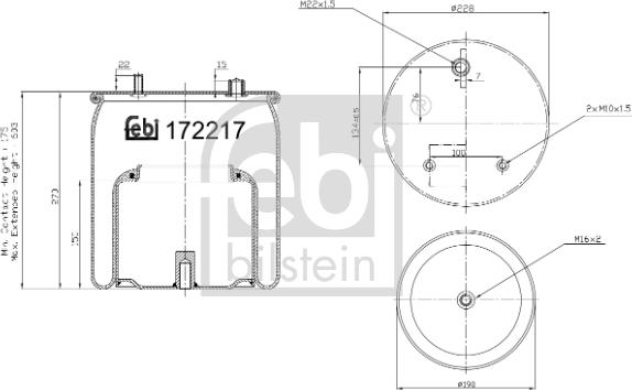 Febi Bilstein 172217 - Metallipalje, ilmajousitus inparts.fi