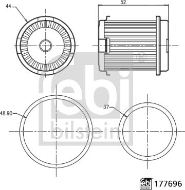 Febi Bilstein 177696 - Hydrauliikkasuodatin, automaattivaihteisto inparts.fi