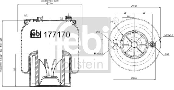 Febi Bilstein 177170 - Metallipalje, ilmajousitus inparts.fi