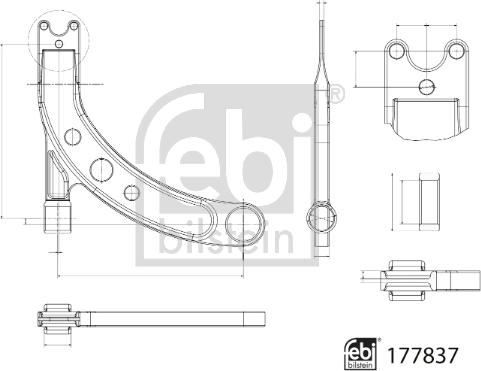 Febi Bilstein 177837 - Tukivarsi, pyöräntuenta inparts.fi