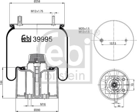 Febi Bilstein 39995 - Metallipalje, ilmajousitus inparts.fi