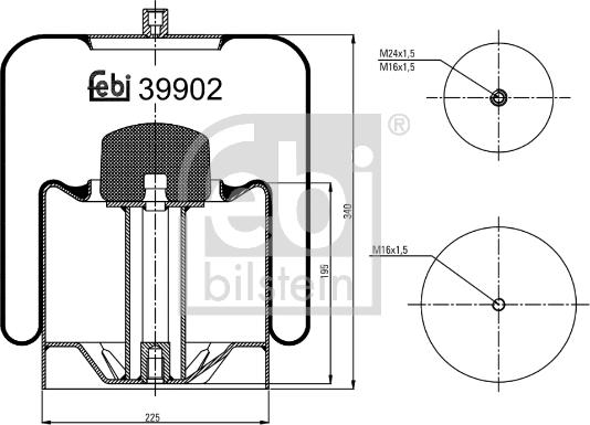 Febi Bilstein 39902 - Metallipalje, ilmajousitus inparts.fi