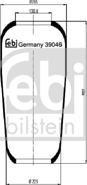 Febi Bilstein 39046 - Metallipalje, ilmajousitus inparts.fi