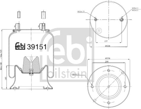 Febi Bilstein 39151 - Metallipalje, ilmajousitus inparts.fi