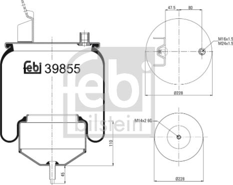 Febi Bilstein 39855 - Metallipalje, ilmajousitus inparts.fi