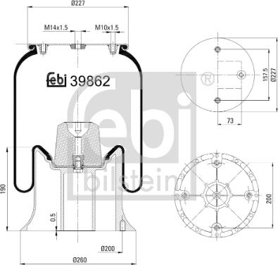 Febi Bilstein 39862 - Metallipalje, ilmajousitus inparts.fi