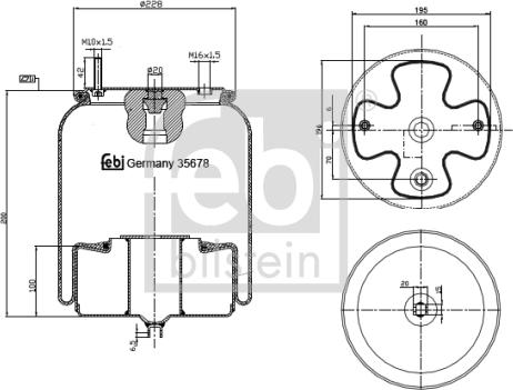 Febi Bilstein 35678 - Metallipalje, ilmajousitus inparts.fi