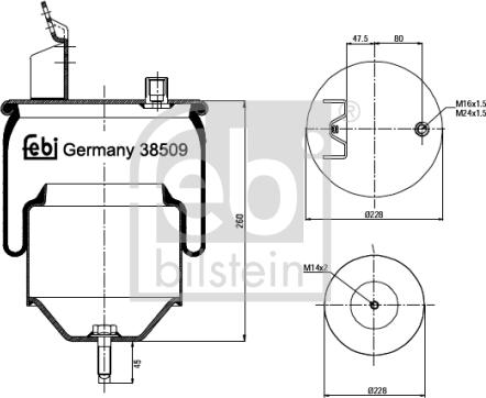 Febi Bilstein 38509 - Metallipalje, ilmajousitus inparts.fi