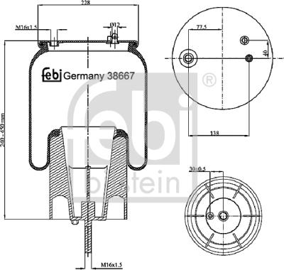 Febi Bilstein 38667 - Metallipalje, ilmajousitus inparts.fi