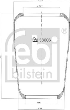 Febi Bilstein 38606 - Metallipalje, ilmajousitus inparts.fi