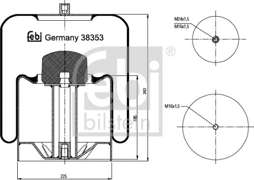 Febi Bilstein 38353 - Metallipalje, ilmajousitus inparts.fi