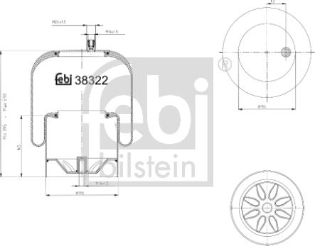 Febi Bilstein 38322 - Metallipalje, ilmajousitus inparts.fi