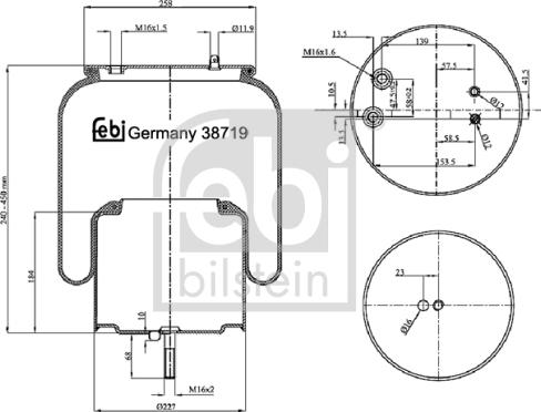 Febi Bilstein 38719 - Metallipalje, ilmajousitus inparts.fi