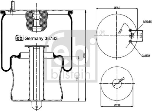 Febi Bilstein 38783 - Metallipalje, ilmajousitus inparts.fi