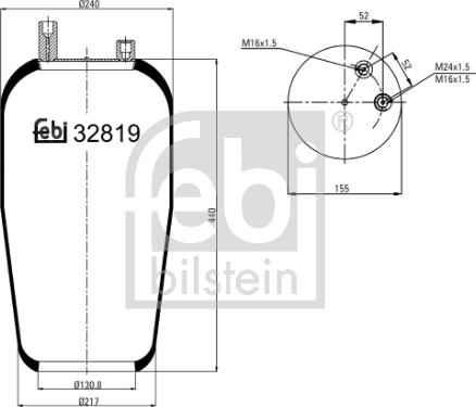 Febi Bilstein 32819 - Metallipalje, ilmajousitus inparts.fi