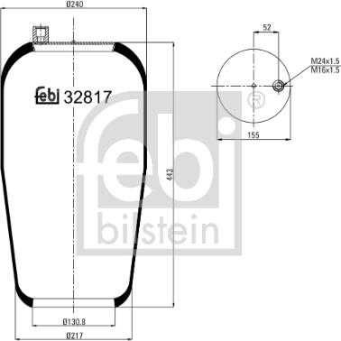 Febi Bilstein 32817 - Metallipalje, ilmajousitus inparts.fi