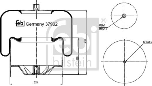 Febi Bilstein 37902 - Metallipalje, ilmajousitus inparts.fi