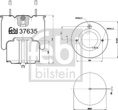 Febi Bilstein 37635 - Metallipalje, ilmajousitus inparts.fi