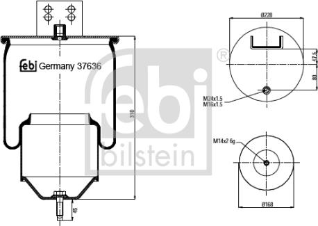 Febi Bilstein 37636 - Metallipalje, ilmajousitus inparts.fi