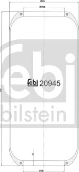 Febi Bilstein 20945 - Metallipalje, ilmajousitus inparts.fi