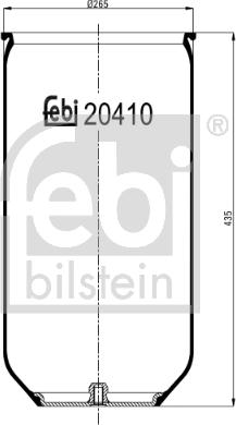 Febi Bilstein 20410 - Metallipalje, ilmajousitus inparts.fi