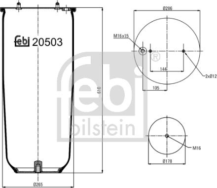 Febi Bilstein 20503 - Metallipalje, ilmajousitus inparts.fi